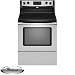 Whirlpool 30 Freestanding Electric Range Stainless Steel Ceramic Glass Cooktop 5.3 CuFt Oven Capacity Self Cleaning AccuBake Temperature Management