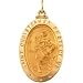 Saint Christopher 14kt Gold Oval Medal