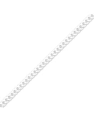 Sterling Silver 4.5mm Beveled Curb Chain - 24 Inch