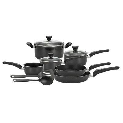New T-Fal Wearever Premier D019SB64 Cookware Set Dishwasher&Oven Safe Non-Stick Black product image
