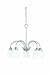Trio-Leuchten 172810507 Energiespar-Krone inkl: 5xE14 9W Spirale D: 50cm Nickel mit Glas opal matt weiß D: 10cm H: 10cm