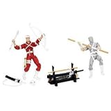 G.I. JOE Hasbro 25th Anniversary 3 3/4" Wave 6 Action Figures Comic Book 2-Pack Snake Eyes and Hard Master