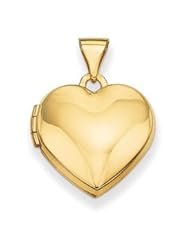 Genuine IceCarats Designer Jewelry Gift 14K Plain Heart Locket