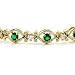 14K Emerald and Diamond Bracelet
