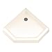 American Standard 3636.NEO.222 Neo-Angle Shower Base with Integral Water Retention, Tiling Flange and Shower Drain, Linen