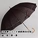 16本骨ショート晴雨兼用日傘 綿×麻黒×黒