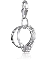 VINANI brand Germany 925 Sterling Silver Charm Pendant Wedding Rings shiny plain and with white Zirconia HRI