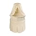 Badger Basket Elegance Round Baby Bassinet, White with Ecru Waffle