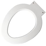 Mayfair 4LE Medic-Aid Closed Front Toilet Seat with Safety Side Arms, Adds 4-Inches Above the Rim, Elongated, Heavy Duty White Plastic