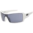 Fox Racing The Duncan Adult Racewear Sunglasses w/ Free B&F Heart Sticker Bundle - Matte White/Grey