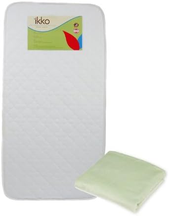 Ikko Bassinet Pad- Medium and 18" x 36" Heavenly Soft (Chenille) Sheets, Celery