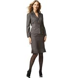 Kasper Three-Button Glen Plaid Skirt Suit