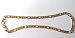 Mens Heavy Figaro Chain 14K Gold Overlay Necklace 6mm 24
