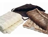 Minimink Ultra Soft Faux Fur Blanket NEW BIGGER SIZE 110cm x 140cm/43.5 x 55 - MILK