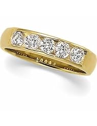 Jewelplus 5/8 ct tw Diamond Duo Band 14K Yellow Band