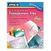  : Apollo Universal Quick-Dry - Transparencies - Letter A Size (8.5 in x 11 in) - 50 pcs.