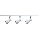 Nuvo Lighting TK320 3-Light Line Voltage R30 Step Cylinder Track Light Kit, White