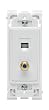 Leviton Renu QuickPort Phone/TV Insert RE640-2WW, in White on White