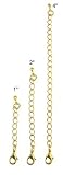 Necklace Bracelet Extender Set - Gold Tone ~ 1, 2 and 4 - 3 Pcs Total