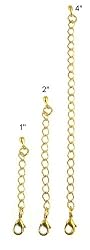 Necklace Bracelet Extender Set - Gold Tone ~ 1", 2" and 4" - 3 Pcs Total