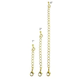 Necklace Bracelet Extender Set - Gold Tone ~ 1", 2" and 4" - 3 Pcs Total