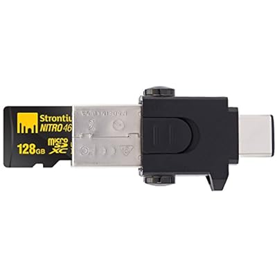Strontium 128 GB Nitro 70Mbps MicroSD Card with Type-C Reader
