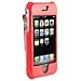 Red Snake Skin Snap On Cover With Swivel Belt Clip For Apple IPhone