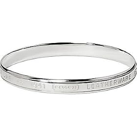 AUTHENTIC COACH STERLING SILVER OVAL BANGLE 94089