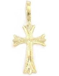 Cross Charm 14k Gold 17mm