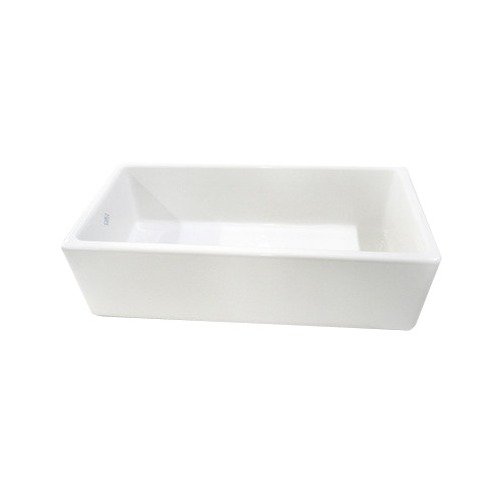 Rohl RC3618WH 36-Inch by 18-Inch by 10-Inch Shaws Lancaster Single Bowl Fireclay Kitchen Sink with 3-1/2-Inch Drain, White
