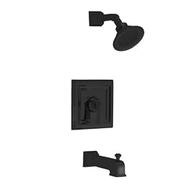 American Standard T555.502.068 Town Square Bath/Shower Trim Kit with 4-1/2-Inch Rain Showerhead, Brass Diverter Tub, Blackened Bronze