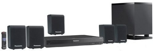 Panasonic 330 Watts 5.1 Channel DVD Home Theater Surround Sound Entertainment System with 5 Satellite Speakers, Subwoofer, DVD Player, Remote Control, Dolby Digital Decoder, HDMI with Audio Return Channel, VIERA Link, Digital Synthesizer Tuner, 30 FM Radio Station Presets & Front Panel Music Port to Connect & Play Your iPod, iPhone, MP3, Tape Cassette or Digital Audio Player
