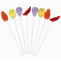 Bar Craft Novelty Fruit Cocktail Stirrers (Pack of 8)