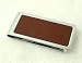 CHROME PLATED BROWN GENUINE LEATHER MONEY CLIP MC-240