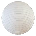 White Round Japanese Rice Paper Lantern - 12"