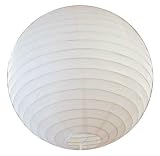 White Round Japanese Rice Paper Lantern - various sizes