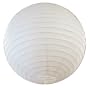 White Round Japanese Rice Paper Lantern - various sizes