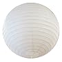 White Round Japanese Rice Paper Lantern - 12"
