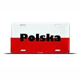 Poland Polska License Plate Wall Sign