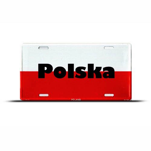 Poland Polska License Plate Wall Sign