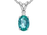 31tg8o3pJYL. SL160  0.52 cttw Genuine Emerald and Diamond Pendant   14kt White or Yellow Gold