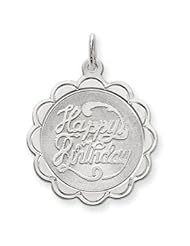 Sterling Silver Happy Birthday Disc Charm QC2477"