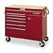 Waterloo TRX4106BU Traxx Series 41 Inch 6-Drawer BB Cart - Blue With Bulk storage