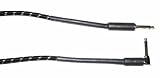 CBI Braided Guitar Instrument Cable with Right Angle Plug 15 Foot (Black)