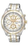 Seiko Sport Two-tone Chronograph White Dial Men's watch #SNDC38