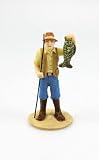 Fisherman figurine cake topper
