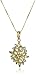 Amazon Collection 18k Yellow Gold-Plated Sterling Silver Gemstone Drop Pendant Necklace, 18