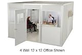 Portafab Class A Fire & Sound Rated Panels Complete 4 Wall 12x24 - Gray