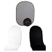 PhotoSEL BD213A Mid Grey Collapsible Background (18% Reflection) with White & Black Train Add-On 1.5m x 3.5m