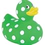 Green Polka Dot Rubber Ducky by Elegant Baby